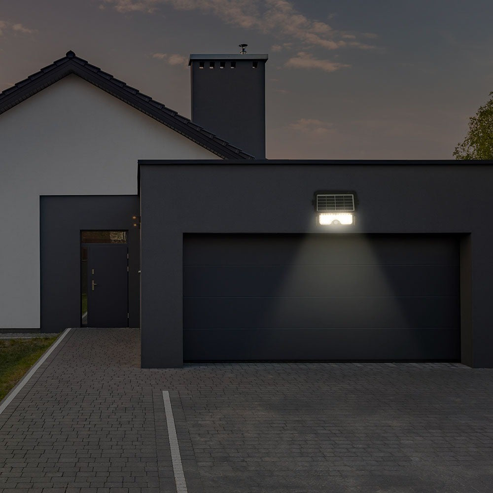 5W Naświetlacz LED solarny / Barwa:4000K / Obudowa: Czarna