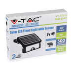 5W Naświetlacz LED solarny / Barwa:4000K / Obudowa: Czarna