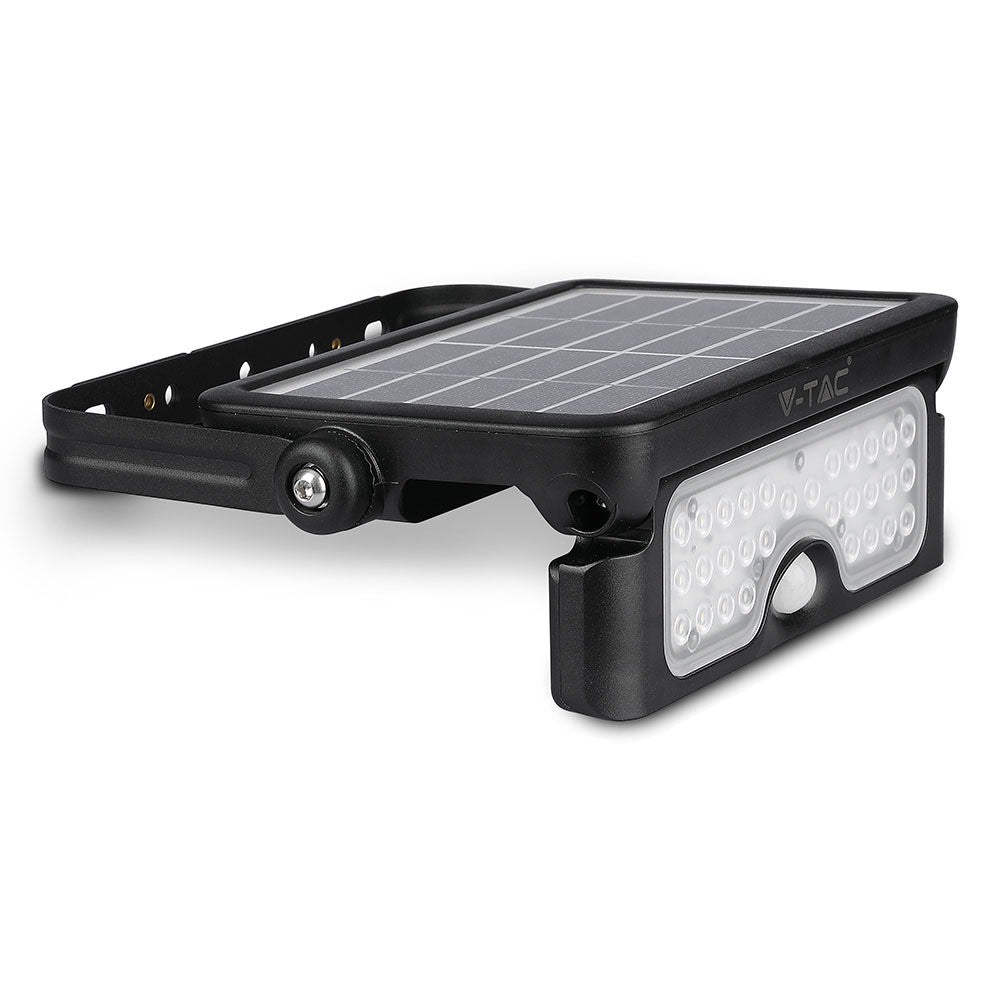 5W Naświetlacz LED solarny / Barwa:4000K / Obudowa: Czarna