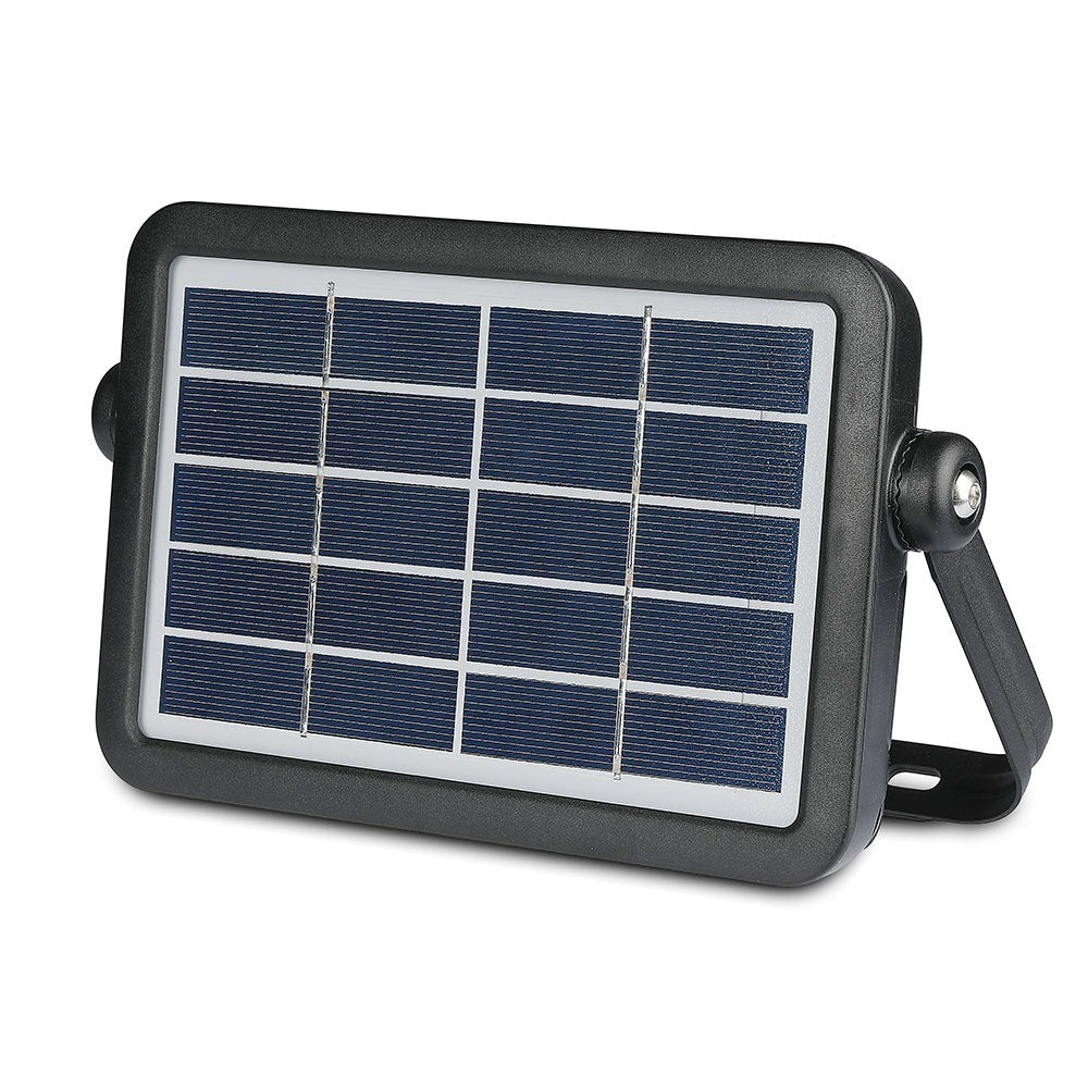 5W Naświetlacz LED solarny / Barwa:4000K / Obudowa: Czarna
