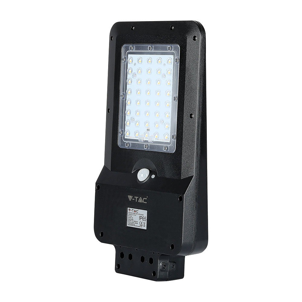 15W Lampa uliczna solarna z czujnikiem ruchu / Barwa:6000K / Obudowa: Czarna