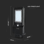 15W Lampa uliczna solarna z czujnikiem ruchu / Barwa:4000K / Obudowa: Czarna