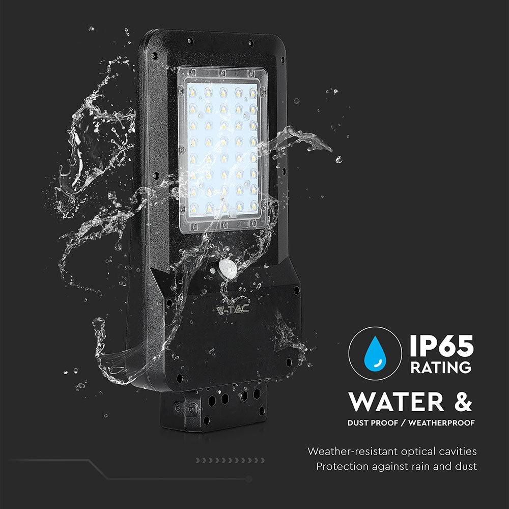 15W Lampa uliczna solarna z czujnikiem ruchu / Barwa:4000K / Obudowa: Czarna