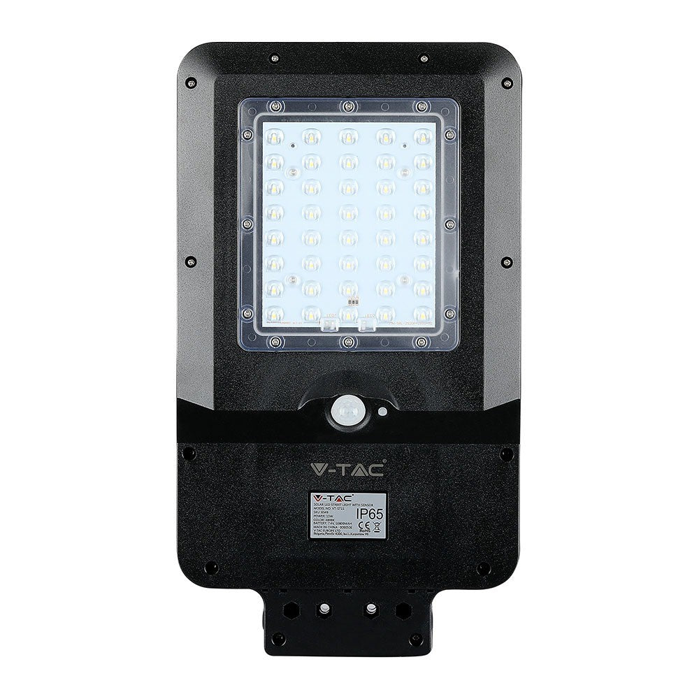 15W Lampa uliczna solarna z czujnikiem ruchu / Barwa:4000K / Obudowa: Czarna