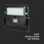 10W Naświetlacz LED solarny / Barwa:4000K / Obudowa: Czarna