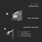10W Naświetlacz LED solarny / Barwa:4000K / Obudowa: Czarna