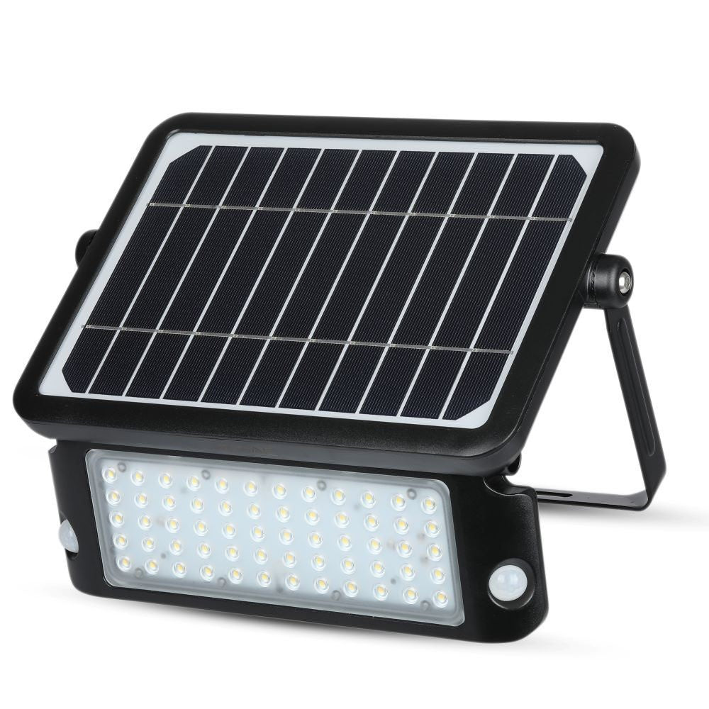 10W Naświetlacz LED solarny / Barwa:4000K / Obudowa: Czarna