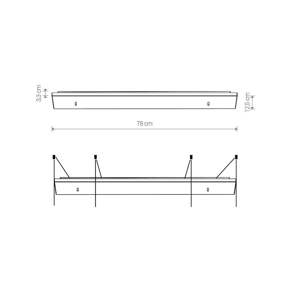 Nowodvorski Puszka CAMELEON CANOPY D 780 25W only LED 50/60Hz - Stal lakierowana - Czarny 8552