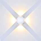 4W Lampa ścienna LED / Kula / Barwa:3000K / IP65 / Obudowa: Biała