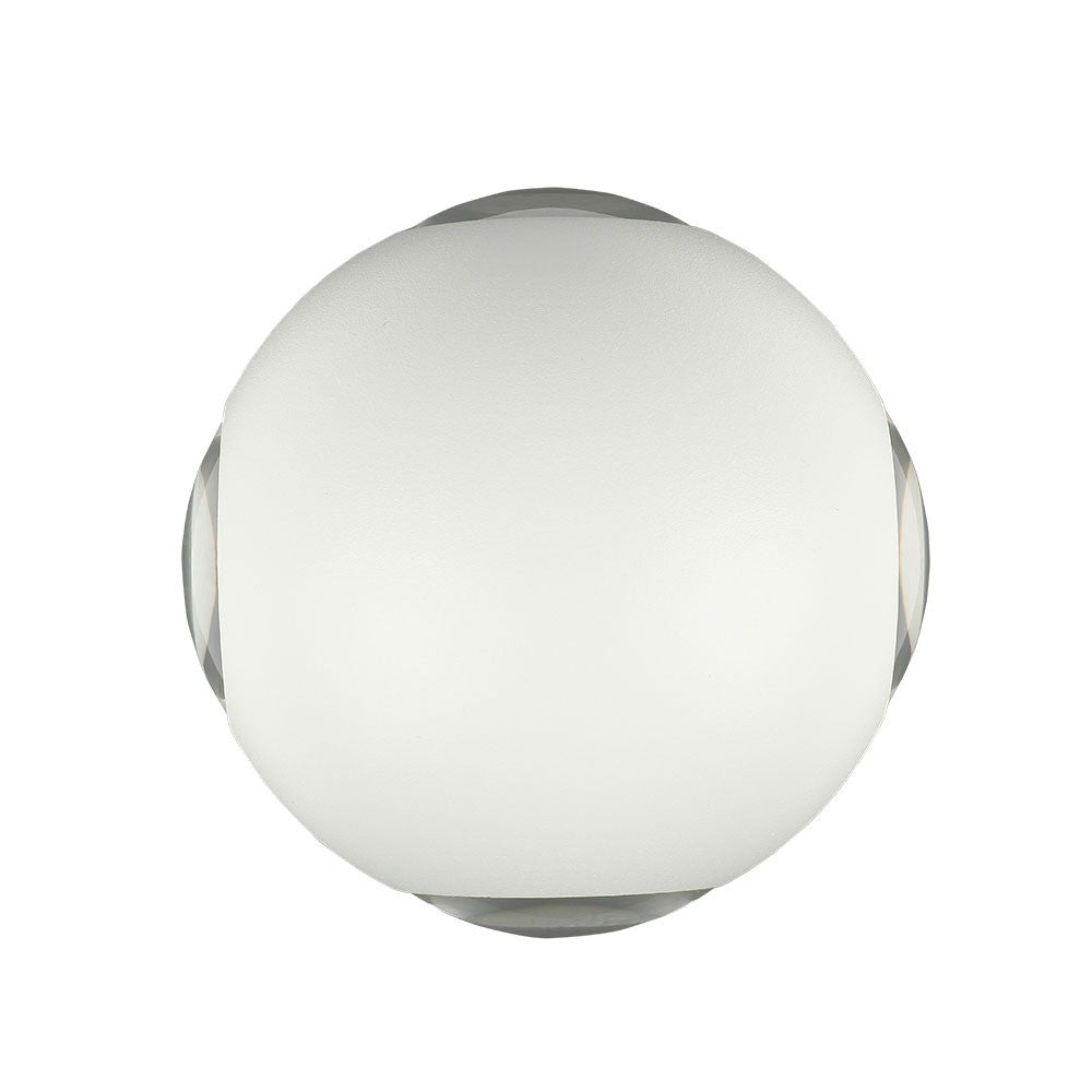 4W Lampa ścienna LED / Kula / Barwa:3000K / IP65 / Obudowa: Biała