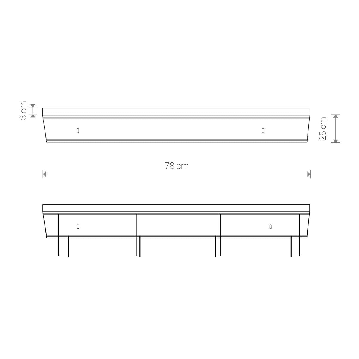 Nowodvorski Puszka CAMELEON CANOPY C 780 40W 50/60Hz - Stal lakierowana - Czarny 8556