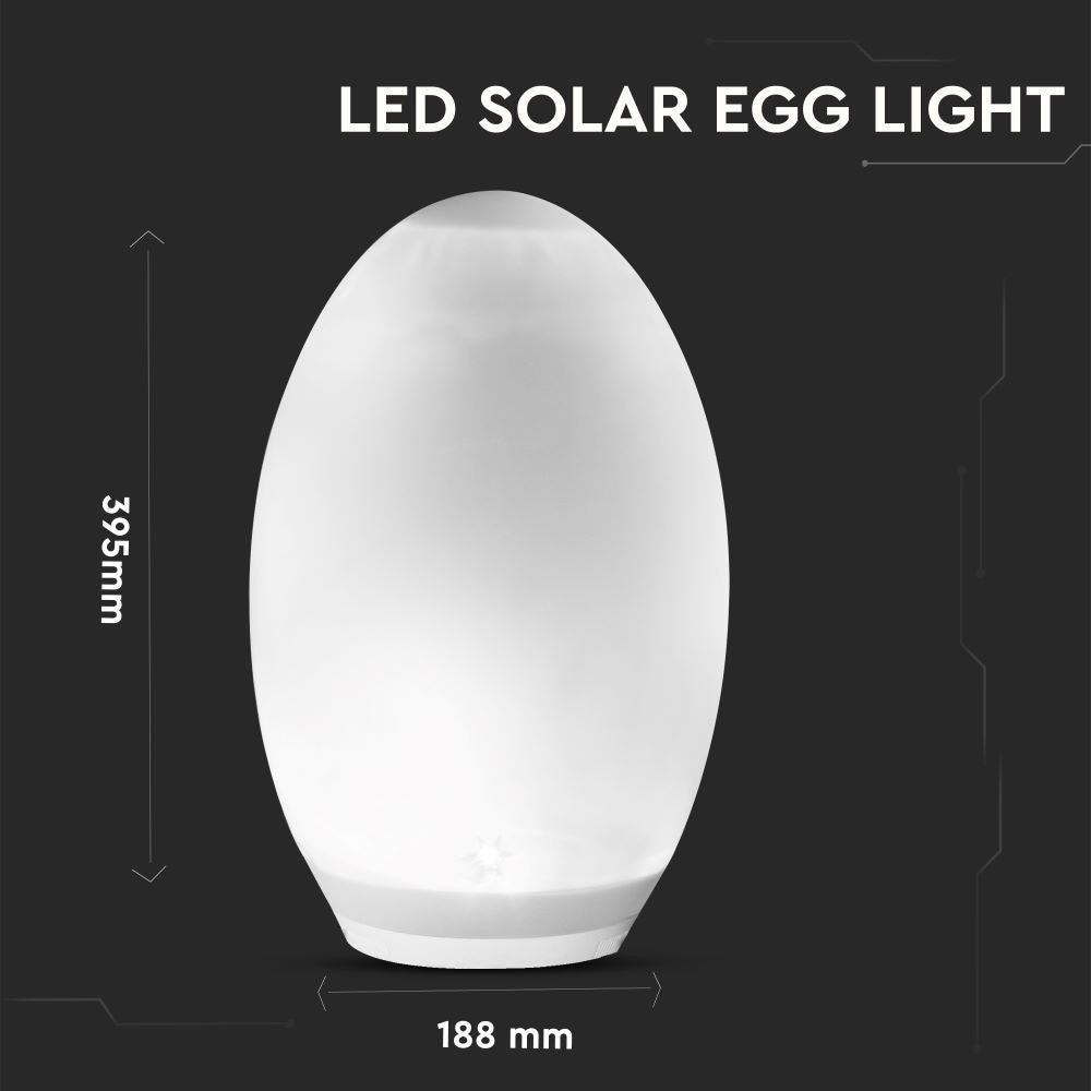 Jajo solarne LED / Barwa: RGB+WW