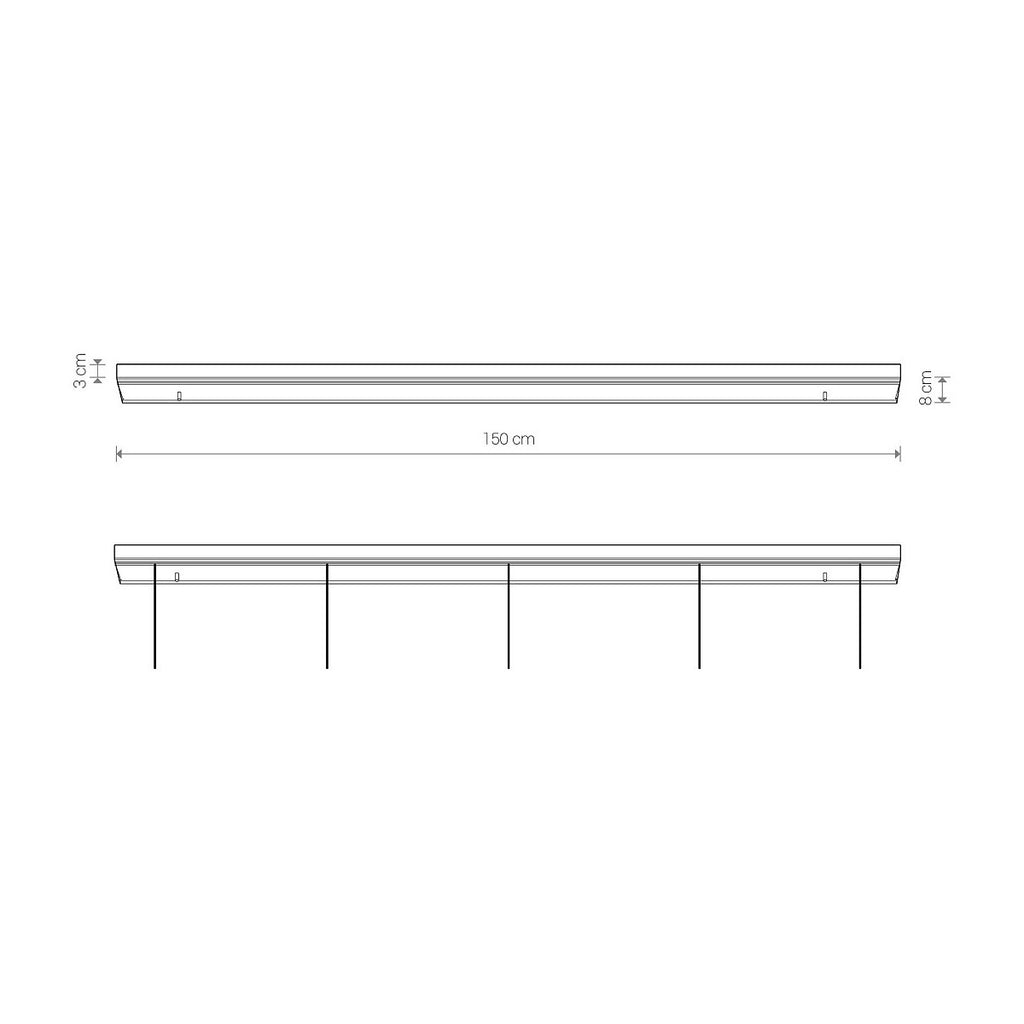 Nowodvorski Puszka CAMELEON CANOPY B 1500 II 25W only LED 50/60Hz - Stal lakierowana - Czarny 8558