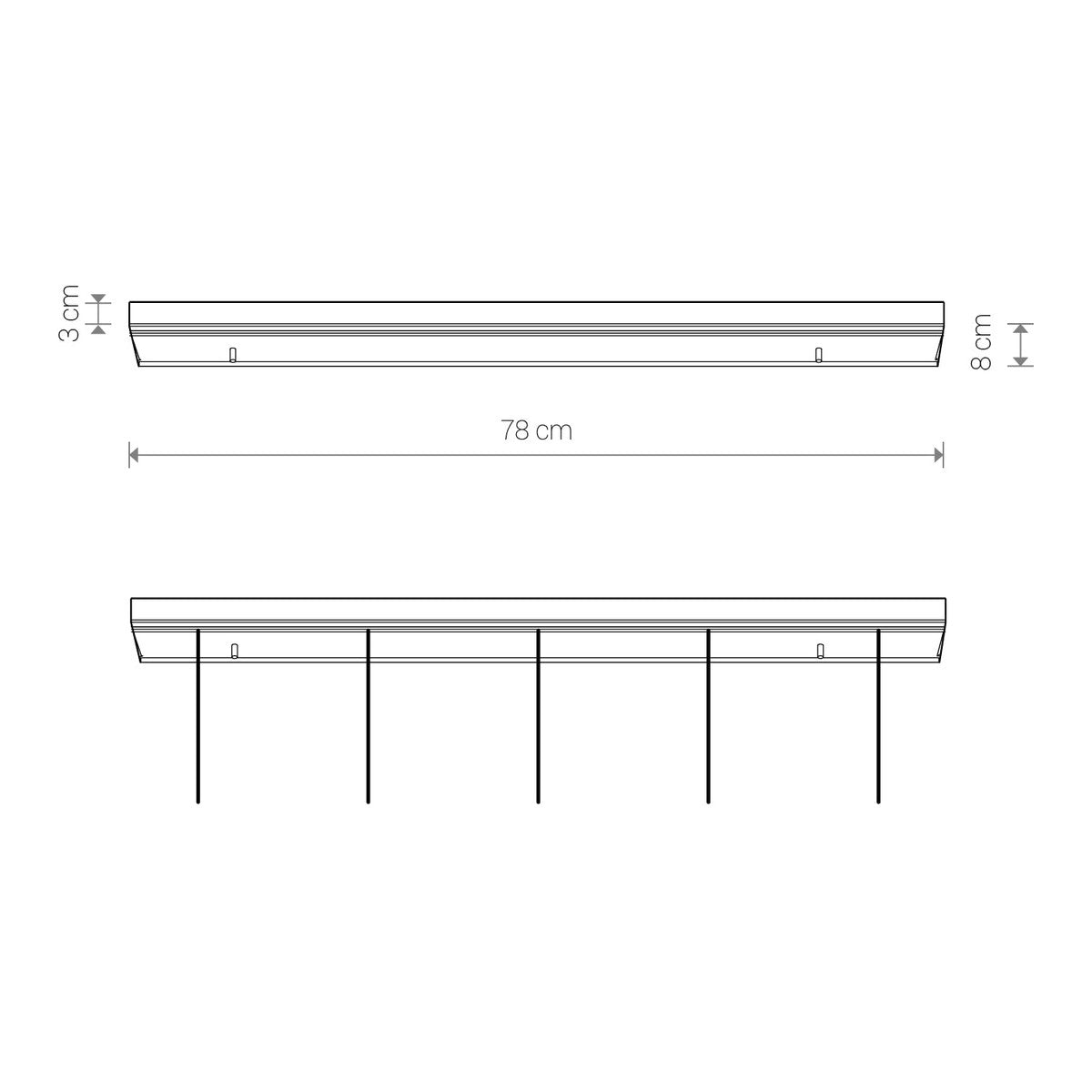 Nowodvorski Puszka CAMELEON CANOPY B 780 25W only LED 50/60Hz - Stal lakierowana - Biały 8562