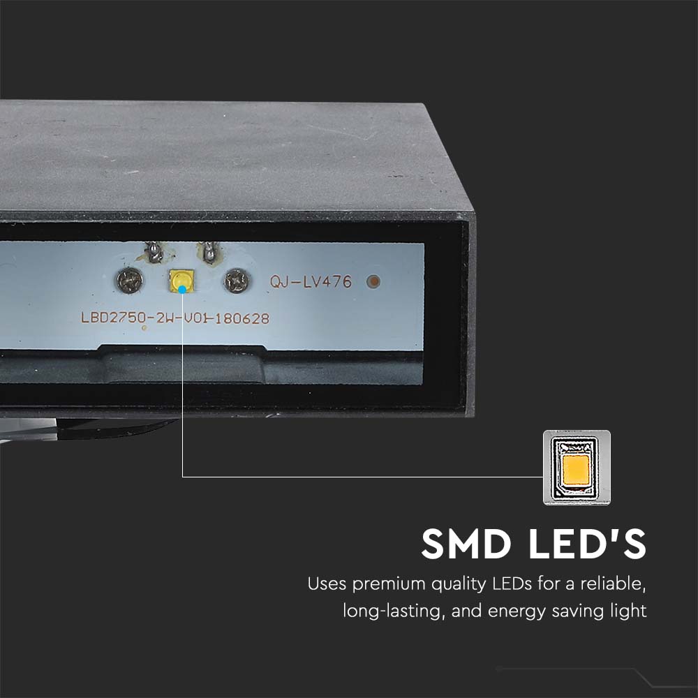 4W Lampa ścienna LED / Barwa:3000K / Obudowa: Czarny