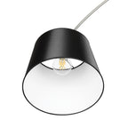 60W Lampa podłogowa na wysięgniku / Podstawa: Marmur / Czarna / Trzonek: 1xE27