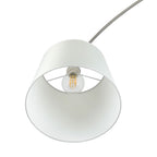 60W Lampa podłogowa na wysięgniku / Podstawa: Marmur / Kość Słoniowa / Trzonek: 1xE27