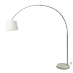 60W Lampa podłogowa na wysięgniku / Podstawa: Marmur / Kość Słoniowa / Trzonek: 1xE27