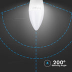 5.5W C35 Żarówka LED / Chip SAMSUNG / Barwa:3000K / Trzonek:E27