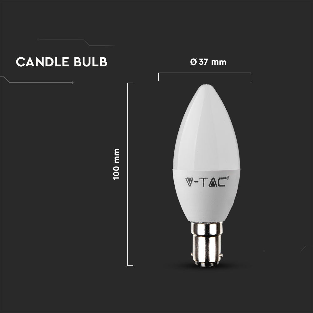 5.5W C35 Żarówka LED / Chip SAMSUNG / Barwa:3000K / Trzonek:B15