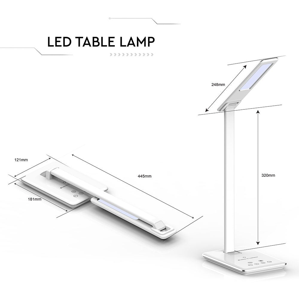 5W Lampka biurkowa z ładowarką indukcyjną / Barwa: 3w1 / Biała