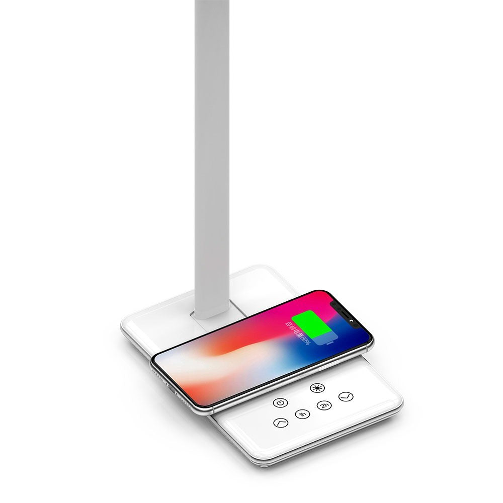 5W Lampka biurkowa z ładowarką indukcyjną / Barwa: 3w1 / Biała