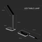 5W Lampka biurkowa z ładowarką indukcyjną / Barwa: 3w1 / Czarna