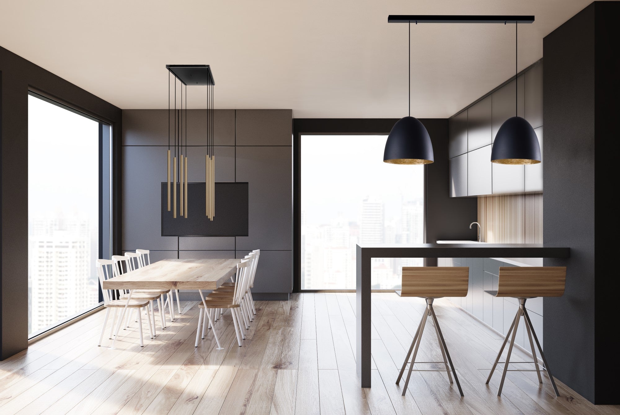 Nowodvorski Klosz / Oprawa CAMELEON EGG M - Kompozyt - Czarny