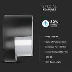 6W Lampa ścienna LED / Barwa:3000K / Obudowa: Czarny / Okrągła