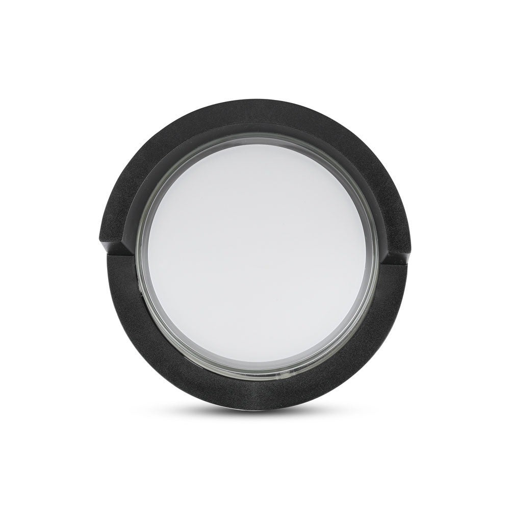 6W Lampa ścienna LED / Barwa:3000K / Obudowa: Czarny / Okrągła