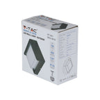 6W Lampa ścienna LED / Barwa:3000K / Obudowa: Czarny / Kwadratowa