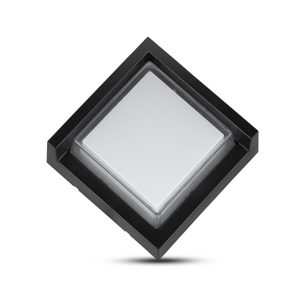 6W Lampa ścienna LED / Barwa:3000K / Obudowa: Czarny / Kwadratowa