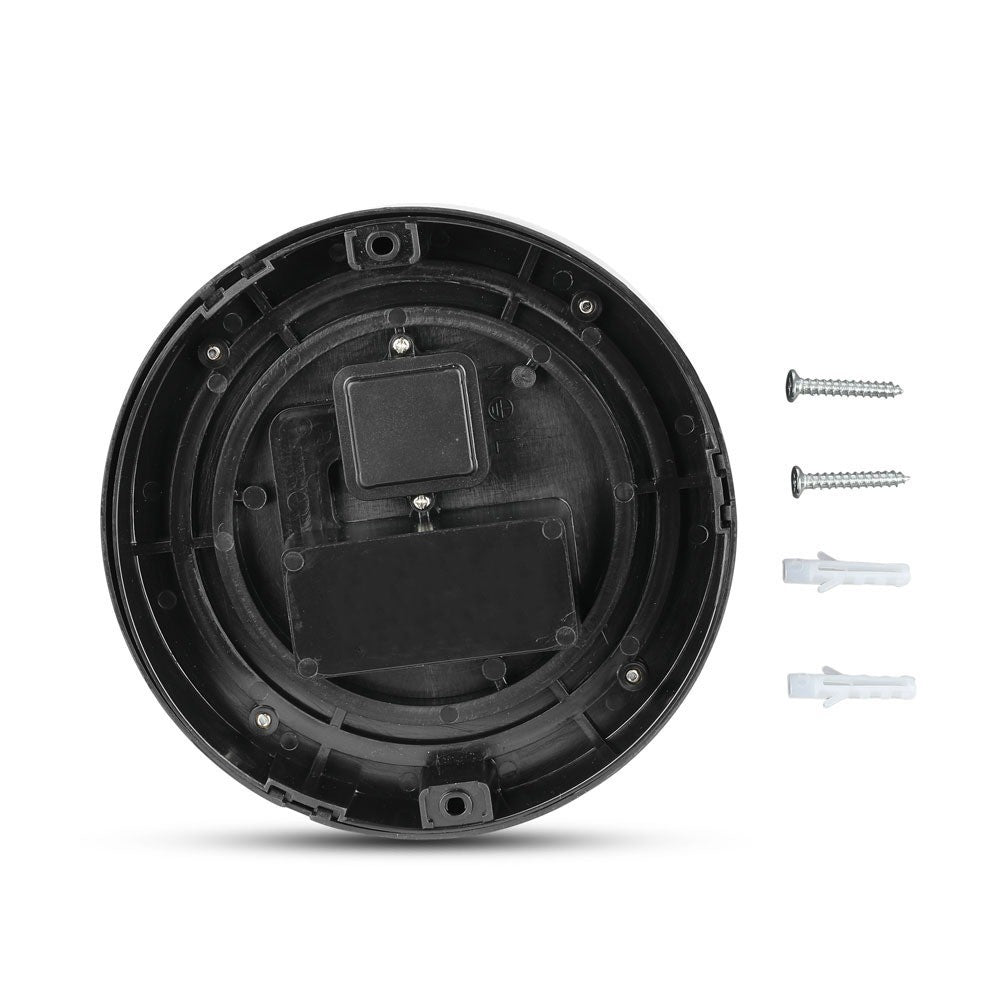 6W Lampa ścienna LED / Barwa:3000K / Obudowa: Czarny / Okrągła
