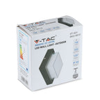 6W Lampa ścienna LED / Barwa:3000K / Obudowa: Czarny / Kwadratowa