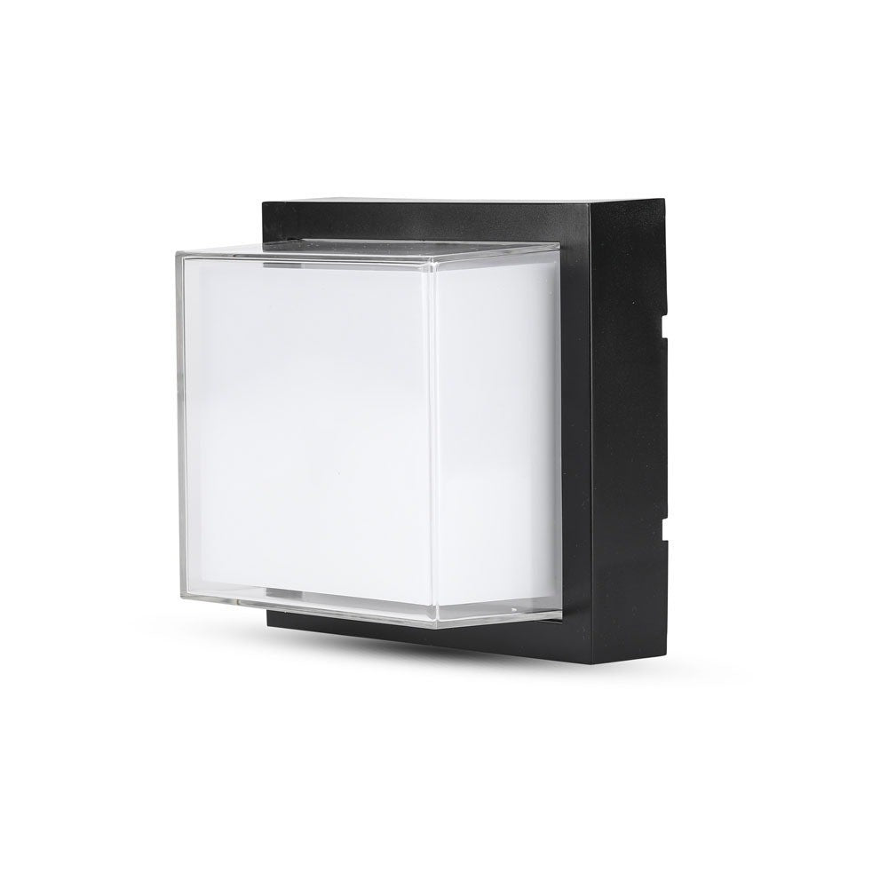 6W Lampa ścienna LED / Barwa:3000K / Obudowa: Czarny / Kwadratowa