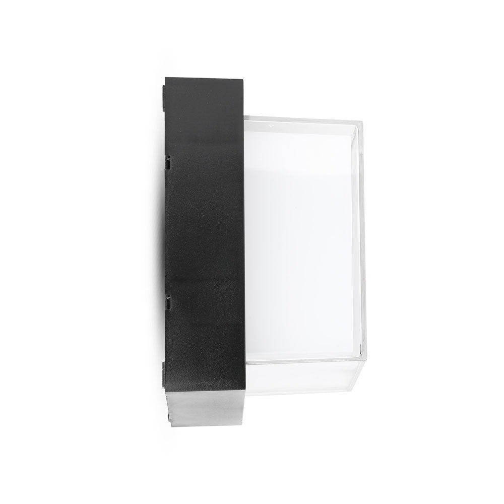6W Lampa ścienna LED / Barwa:3000K / Obudowa: Czarny / Kwadratowa