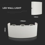 6W Lampa ścienna LED / Barwa:3000K / Obudowa: Piaskowy