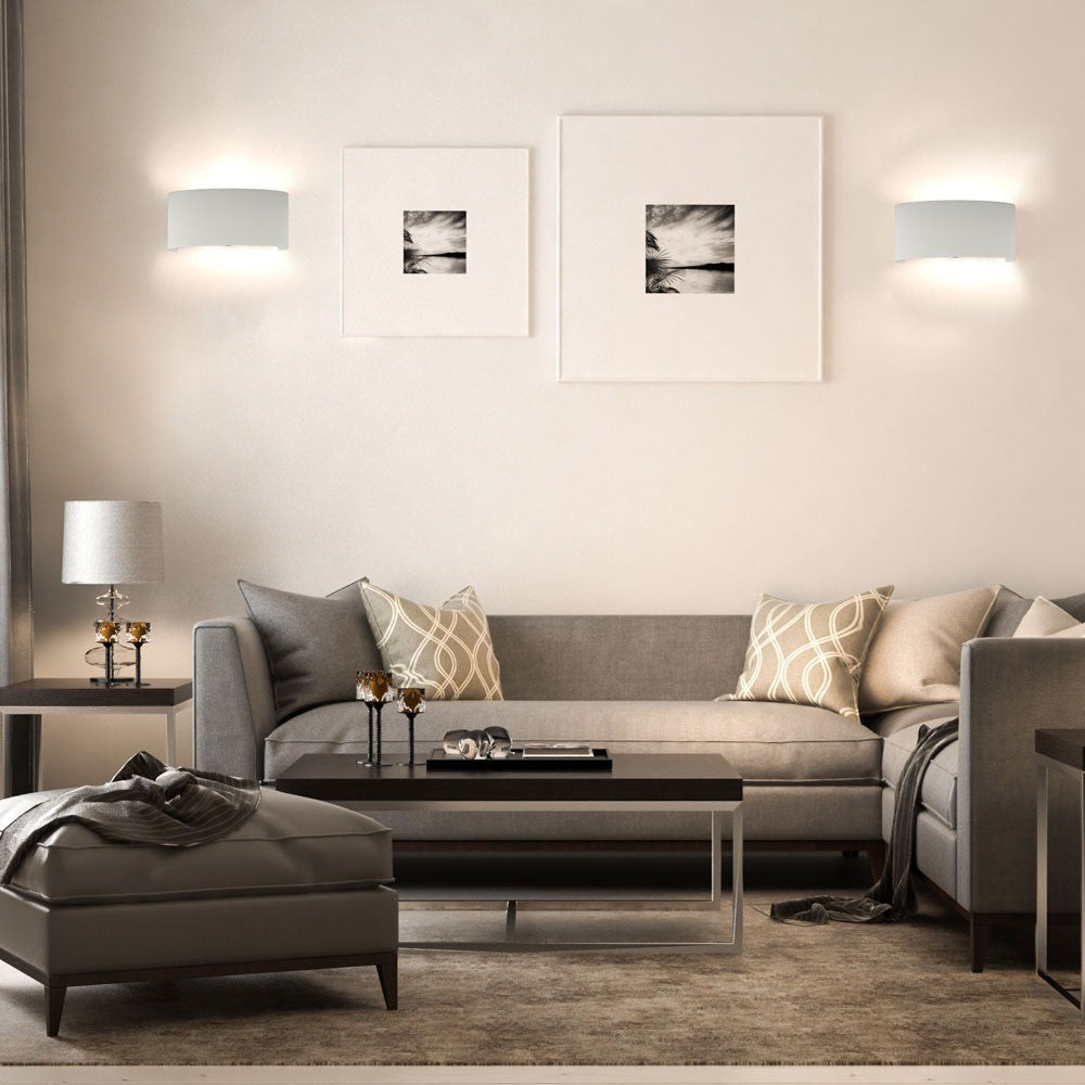 8W Lampa ścienna LED / Barwa:4000K / IP54 / Obudowa: Biała