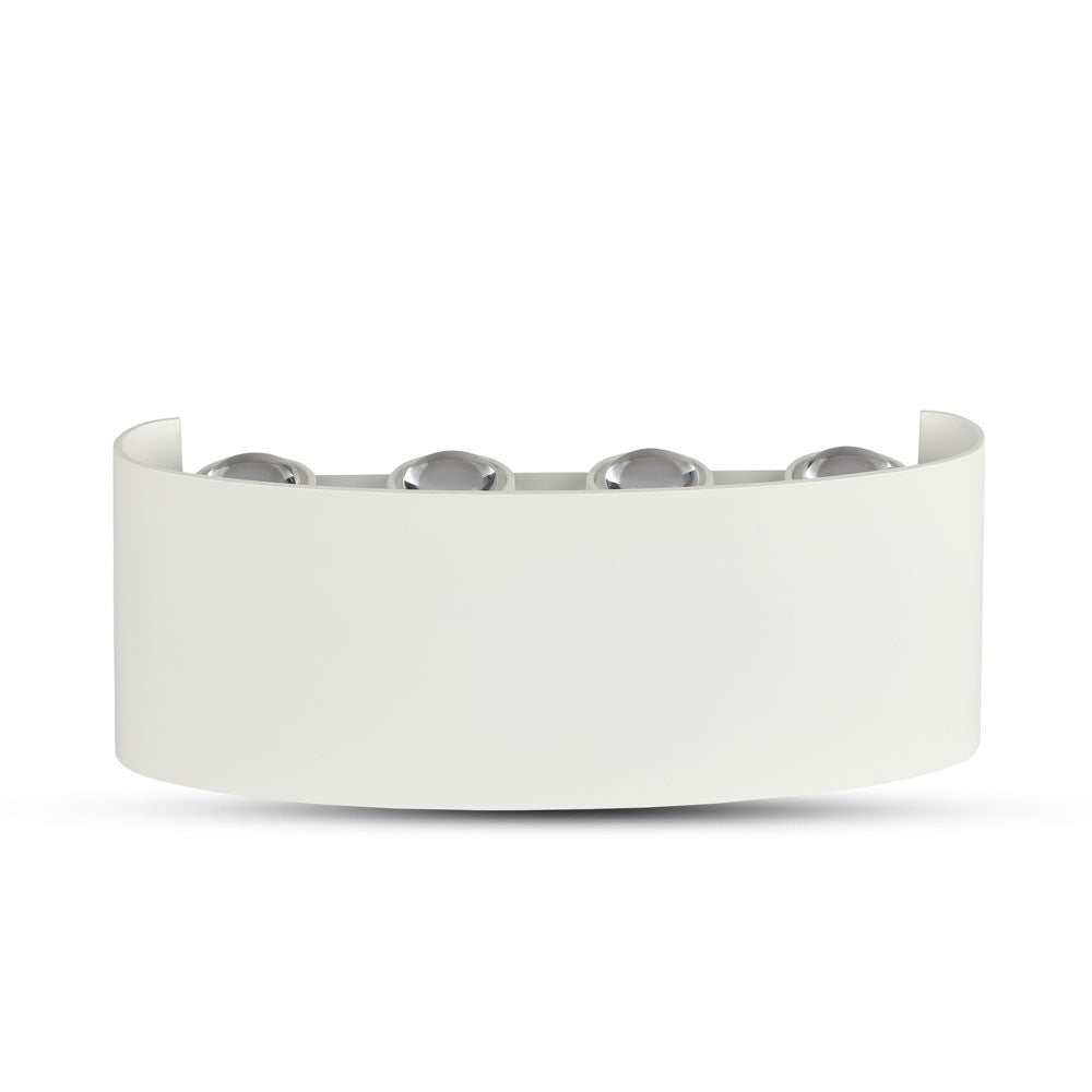8W Lampa ścienna LED / Barwa:4000K / IP54 / Obudowa: Biała