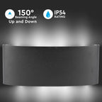 8W Lampa ścienna LED / Barwa:4000K / IP54 / Obudowa: Czarna