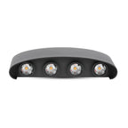 8W Lampa ścienna LED / Barwa:4000K / IP54 / Obudowa: Czarna
