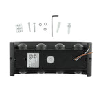 8W Lampa ścienna LED / Barwa:3000K / IP54 / Obudowa: Czarna