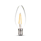 4W C35 Żarówka LED Filament / Klosz Transparentny / Chip SAMSUNG / Barwa:3000K / Ściemniana / Trzonek:B15