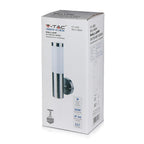 Kinkiet ogrodowy / Tabularna / IP65 / Stal szlifowana