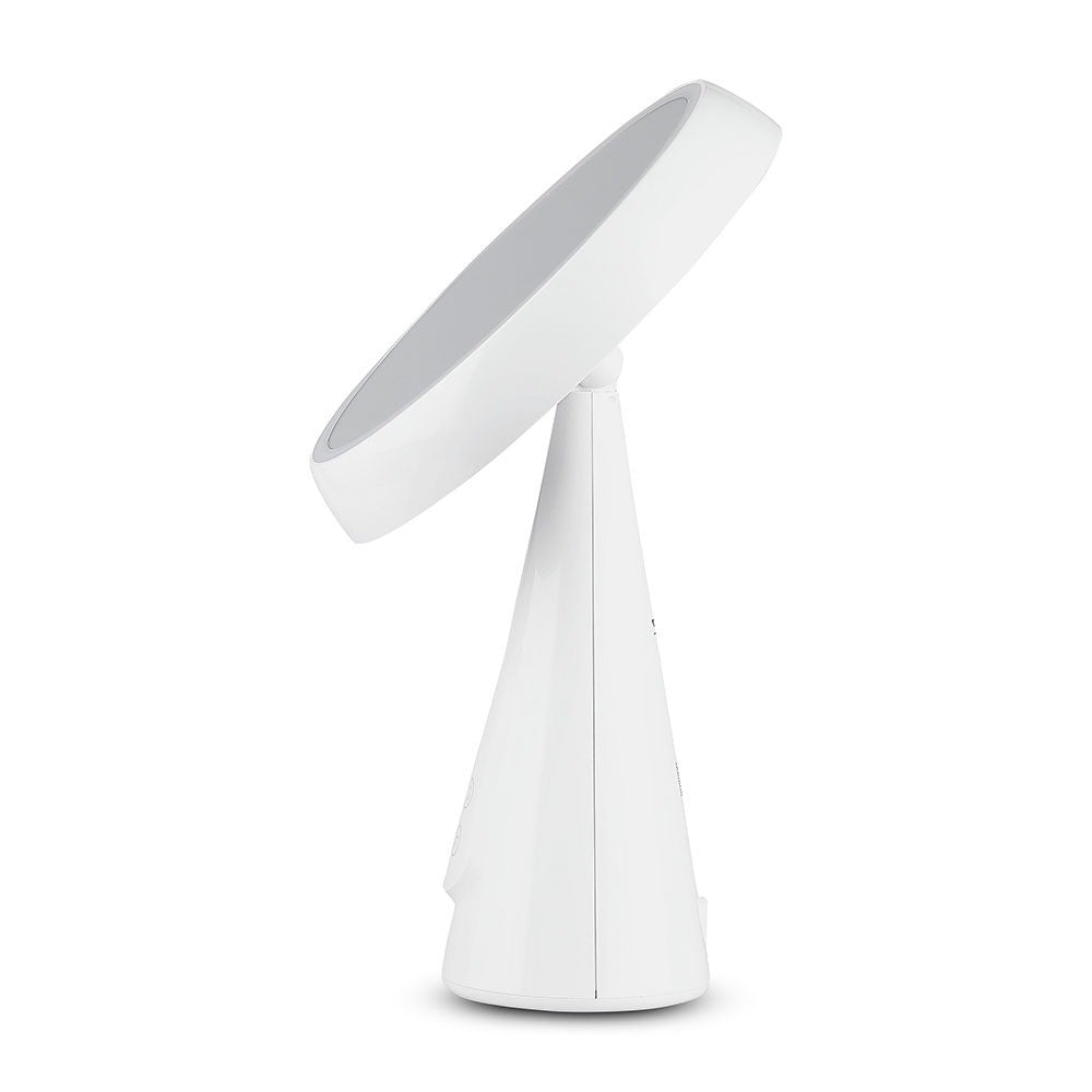 5W Lusterko kosmetyczne na biurko z podświetleniem LED / Barwa:3000K / Ściemniane