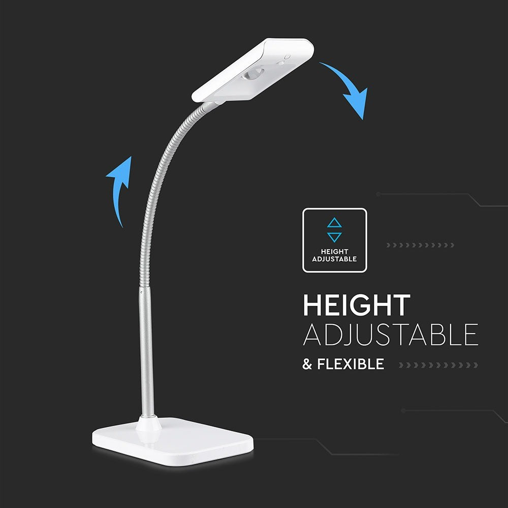 3.6W Lampka biurkowa LED / Obudowa: Biała / Barwa:3000K