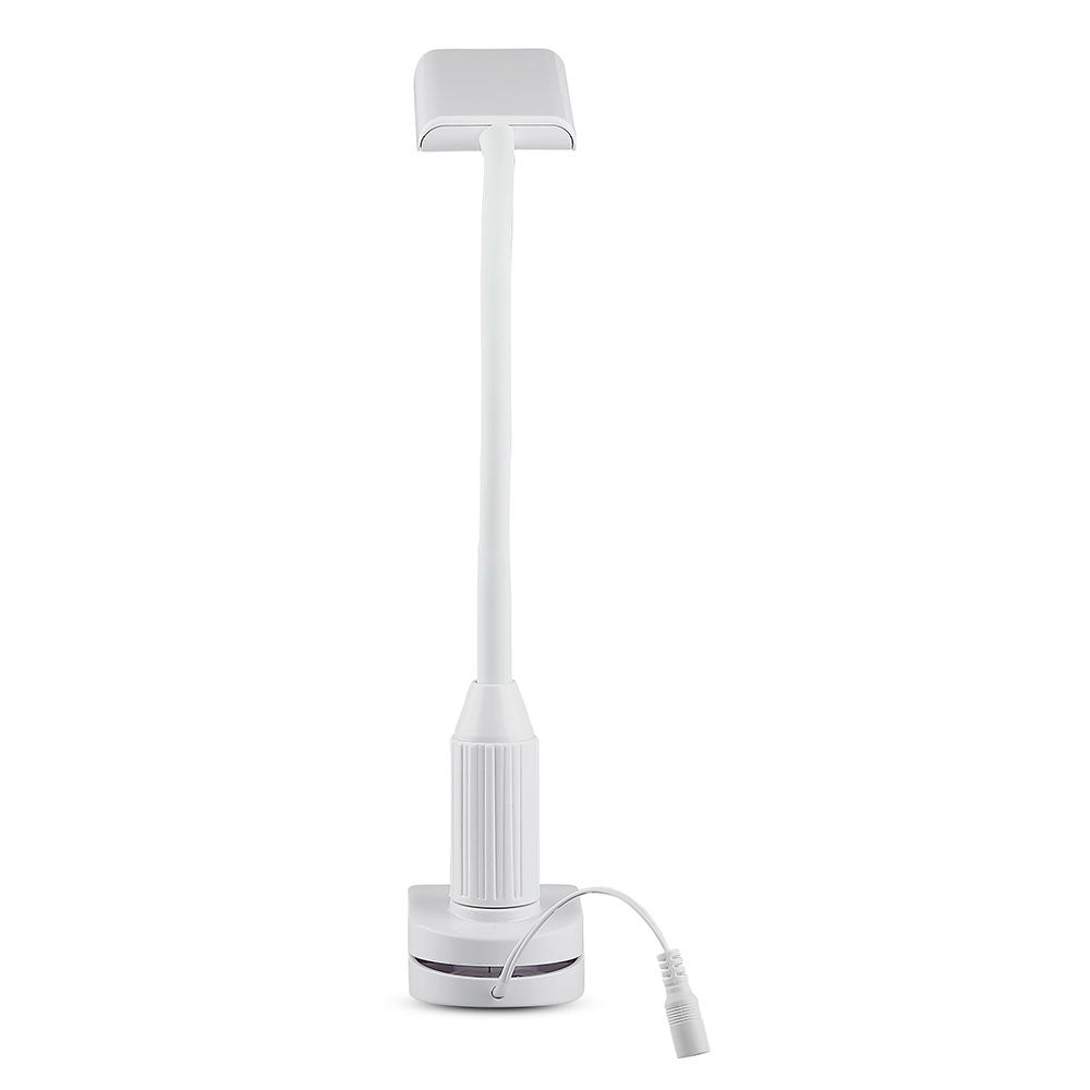 7W Lampka biurkowa LED z klipsem / Barwa:3000K / Obudowa: Biała