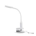 7W Lampka biurkowa LED z klipsem / Barwa:3000K / Obudowa: Biała