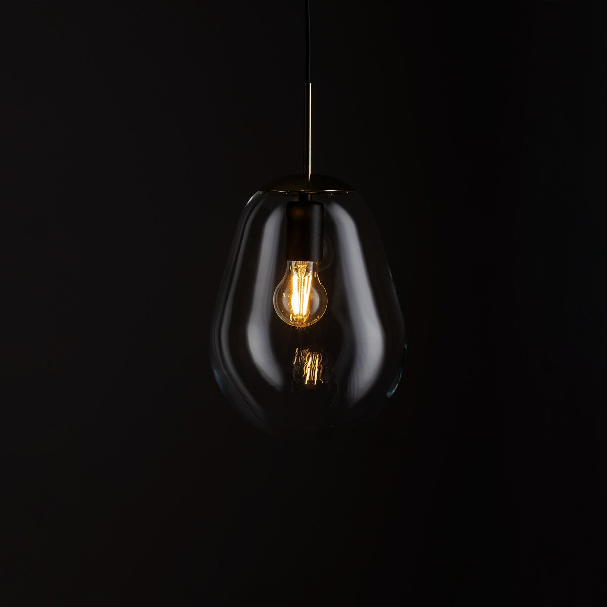 Nowodvorski Lampa wisząca PEAR S 25W only LED 50/60Hz - Szkło - Transparentny II 8673 - lampa włączona