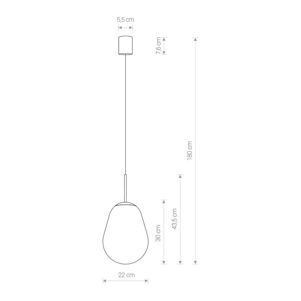 Nowodvorski Lampa wisząca PEAR S 25W only LED 50/60Hz - Szkło - Transparentny II 8673